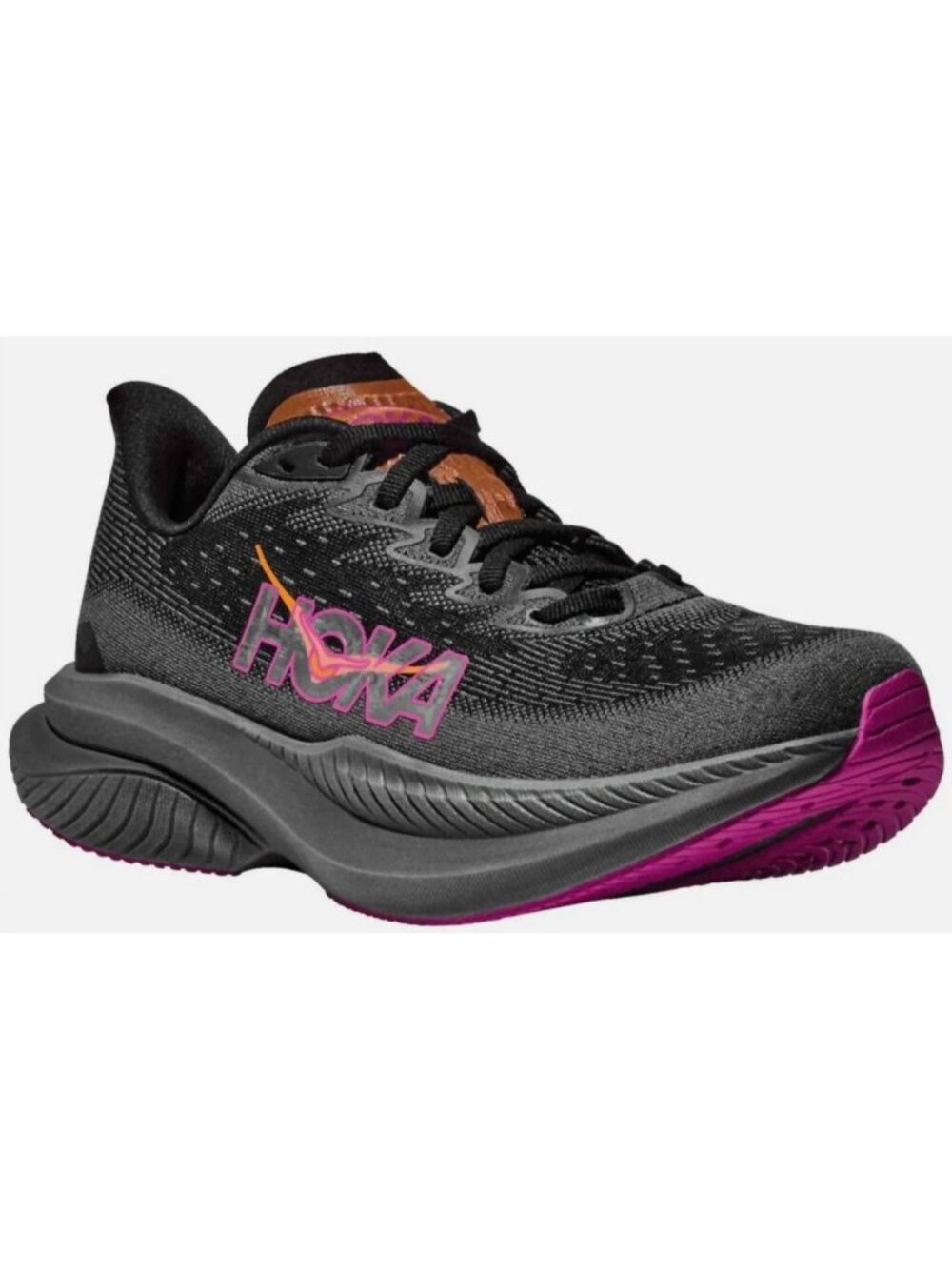 Hoka Womens Mach 6 Running Sneakers Black Fuschia Size US 8.5 $155 [jb]